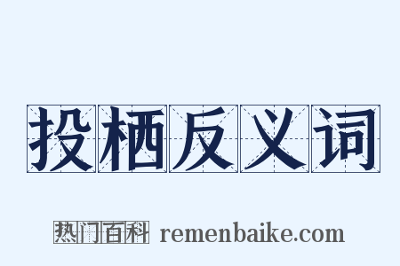 投栖反义词是什么意思的图片